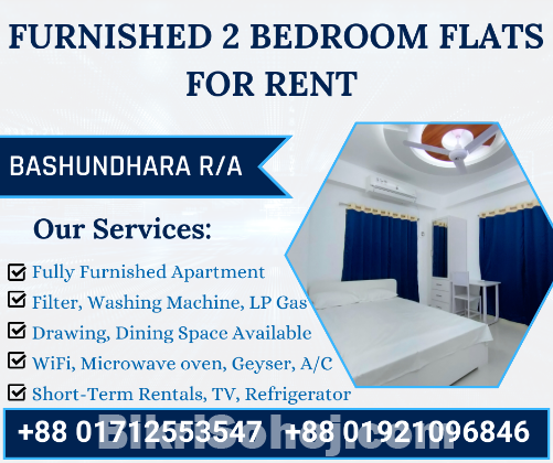 Furnished Two Bedroom Flats for Rent In Bashundhara R/A